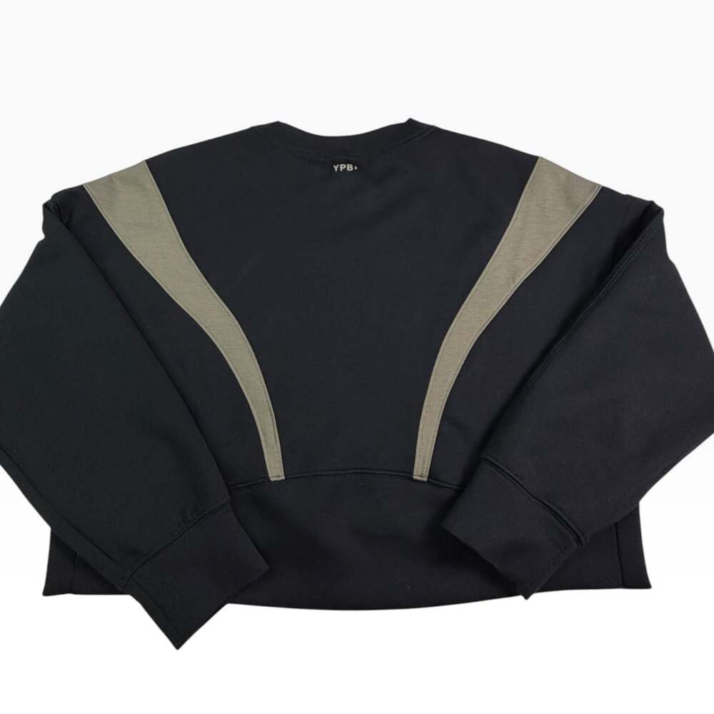 Abercrombie & Fitch Neo Knit Cropped Pullover Crewneck Sweatshirt Black M